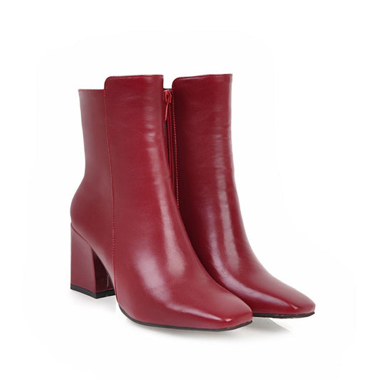 Abigail | High-Heeled Ankle Boots with Block Heel