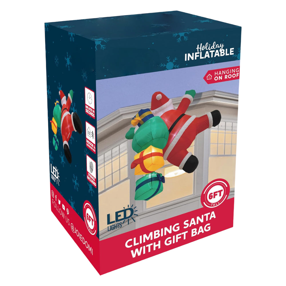 Andrew | Inflatable Climbing Santa Outdoor LED Decoration