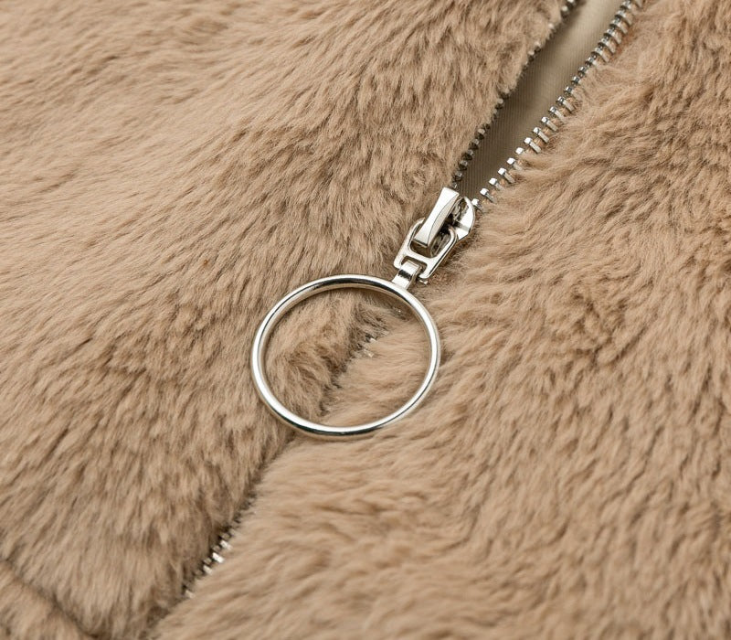 Brooklyn | Women's Faux Fur Zip-Up Jacket