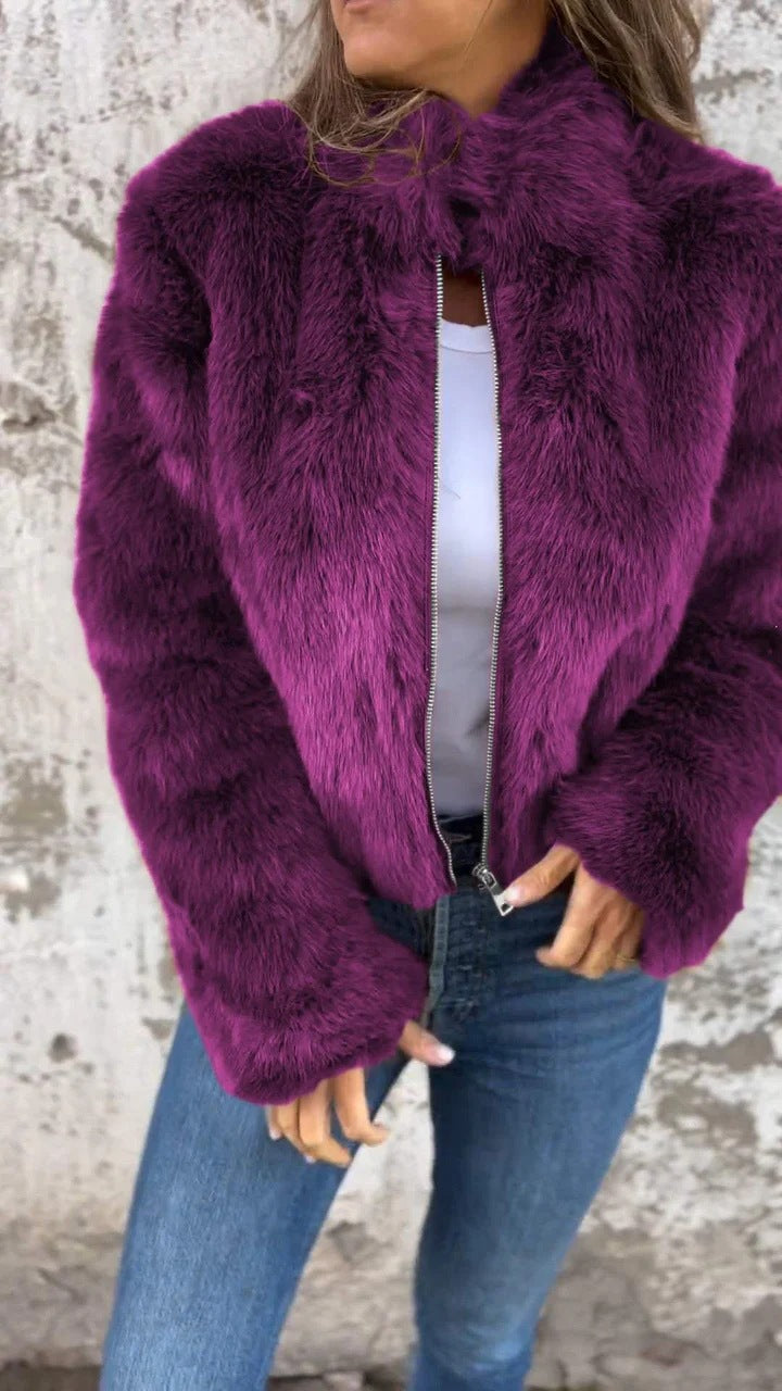 Makayla | Women's Fluffy Winter Coat with Full Zip