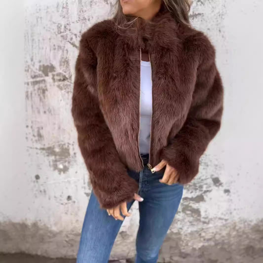 Makayla | Women's Fluffy Winter Coat with Full Zip