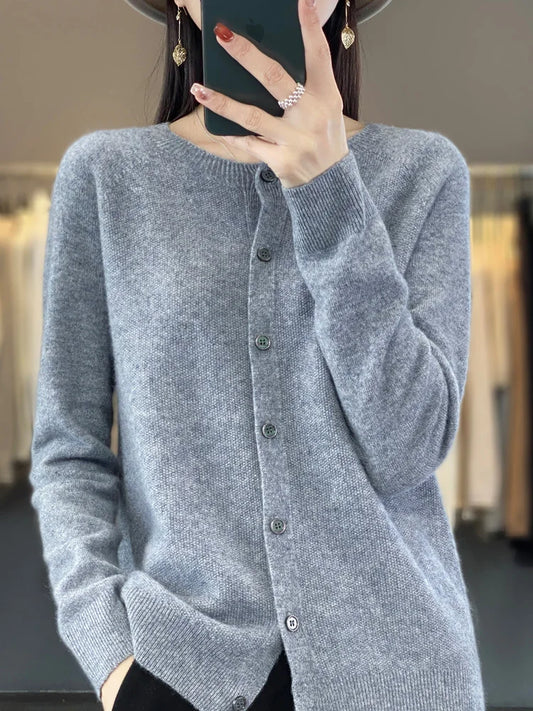 Susan | Knit Cardigan with Buttoned Front