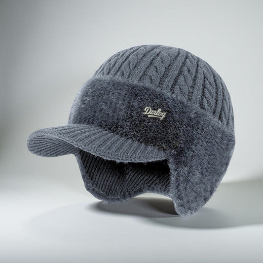Eric | Warm Winter Knit Trapper Hat with Visor and Ear Flaps