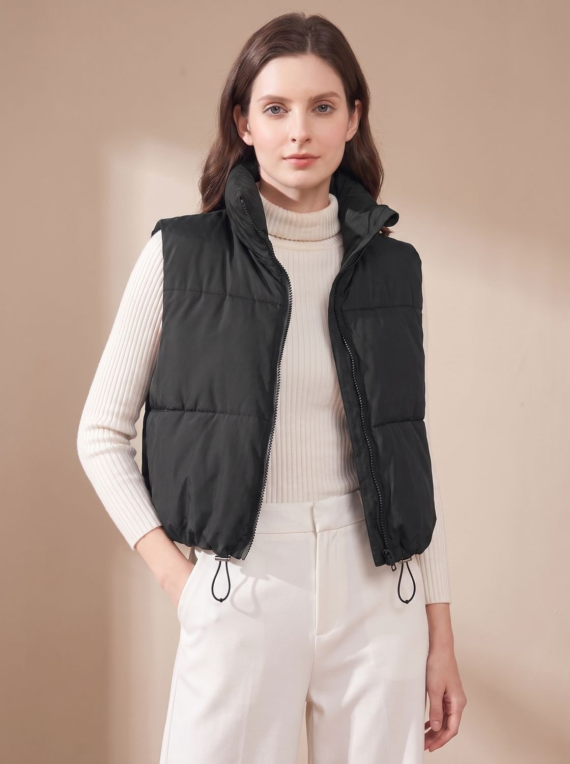 Ginetta | Women's Ultra-Lightweight Quilted Vest with Stand-Up Collar