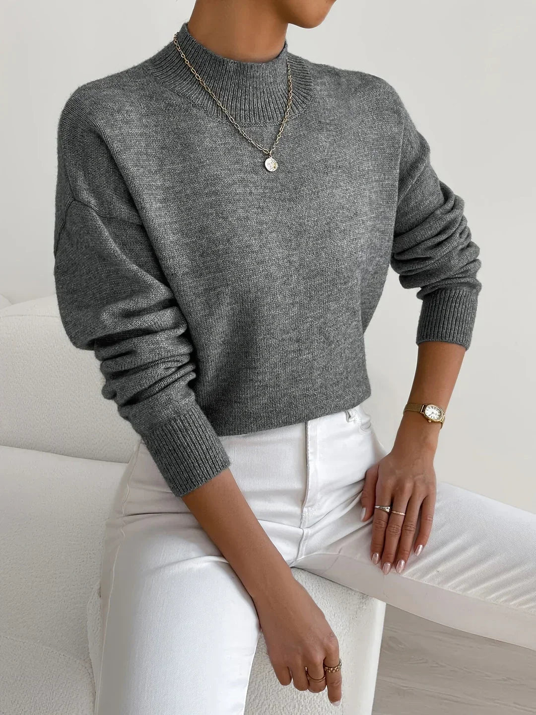 Mary | Elegant Turtleneck Sweater with Relaxed Fit
