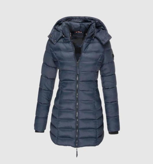 Charlotte | Women's Long Quilted Puffer Coat with Hood