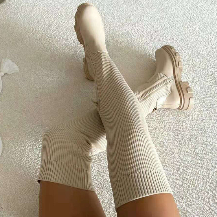 Scarlett | Women's Trendy Stylish Knee-high Boots with Zipper