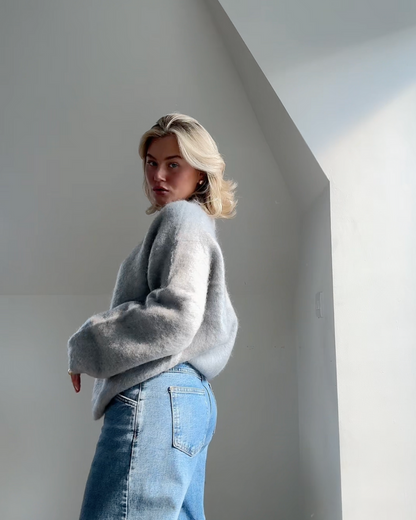 Chloe | Mohair Blend Pullover with Crew Neck