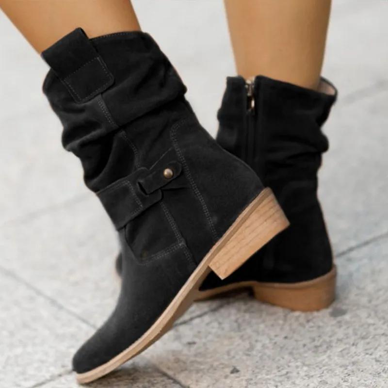 Chloe | Women's Trendy Low Heel Cowboy Ankle Boots with Comfortable Fit