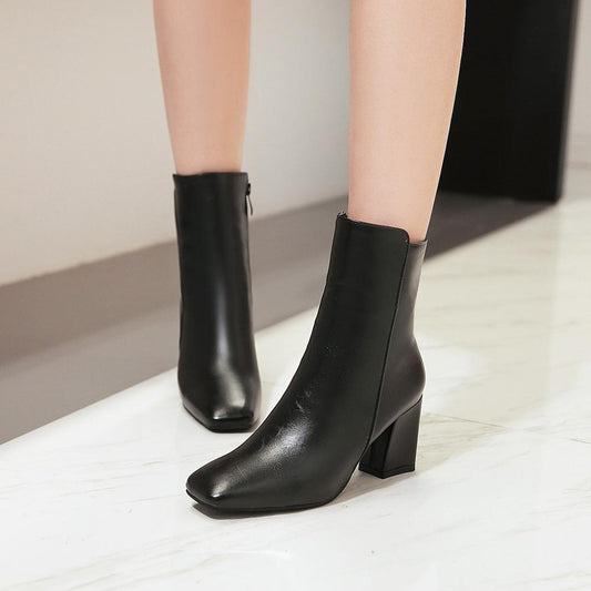 Abigail | High-Heeled Ankle Boots with Block Heel