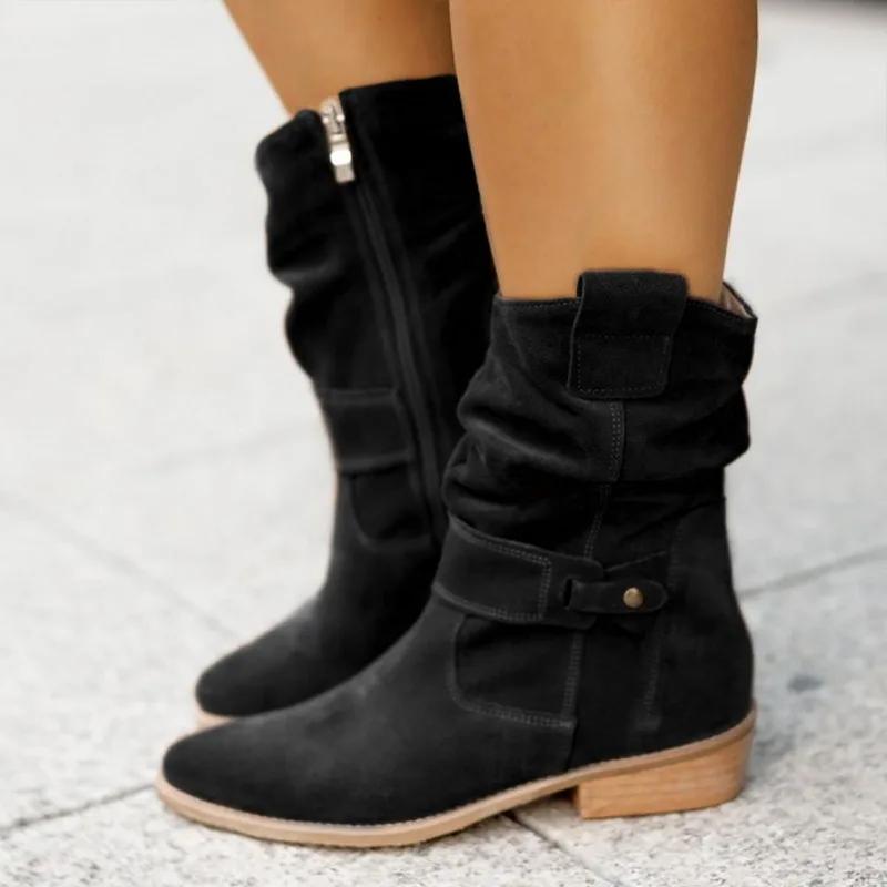 Chloe | Women's Trendy Low Heel Cowboy Ankle Boots with Comfortable Fit