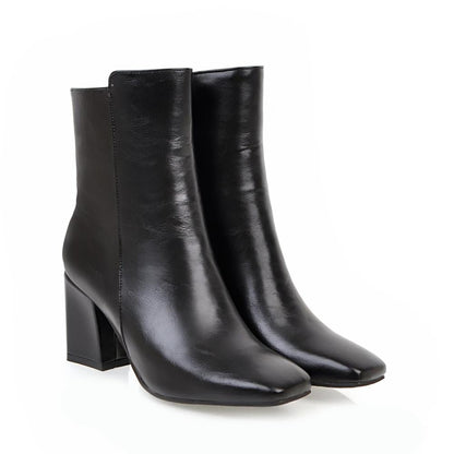 Abigail | High-Heeled Ankle Boots with Block Heel
