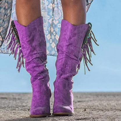 Abigail | Western Cowboy Boots with Fringe