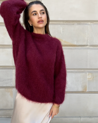 Chloe | Mohair Blend Pullover with Crew Neck