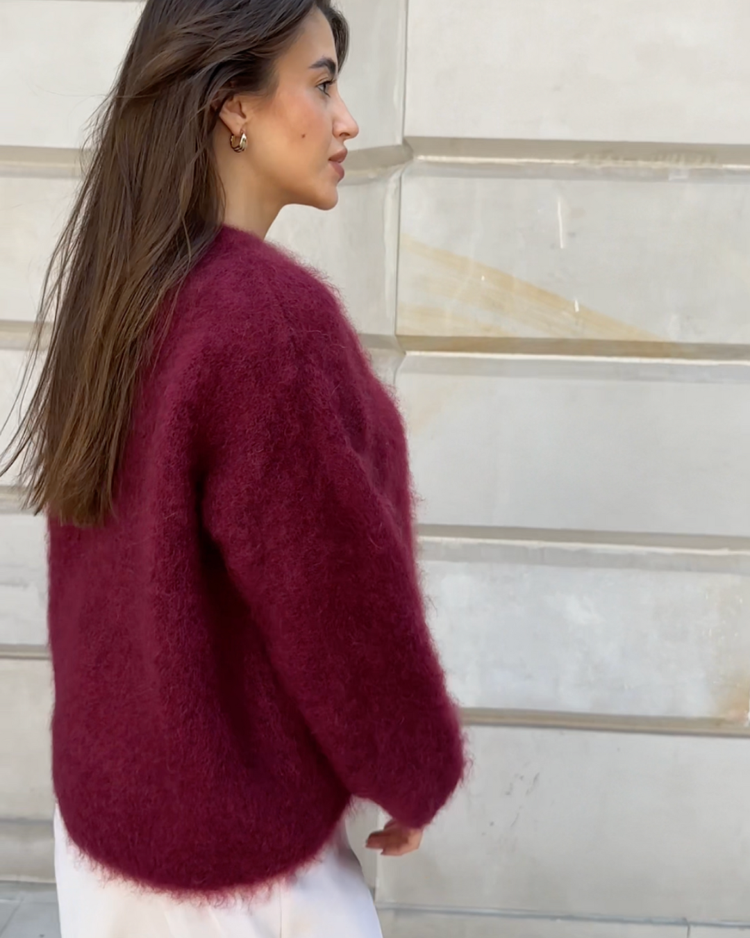Chloe | Mohair Blend Pullover with Crew Neck