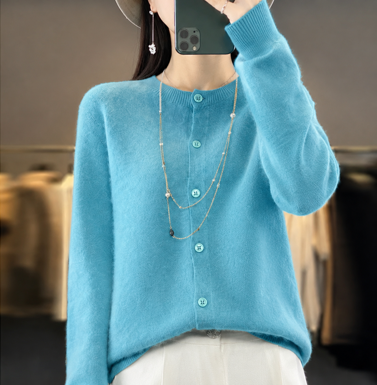 Susan | Knit Cardigan with Buttoned Front