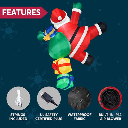 Andrew | Inflatable Climbing Santa Outdoor LED Decoration