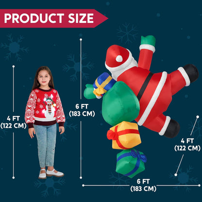 Andrew | Inflatable Climbing Santa Outdoor LED Decoration