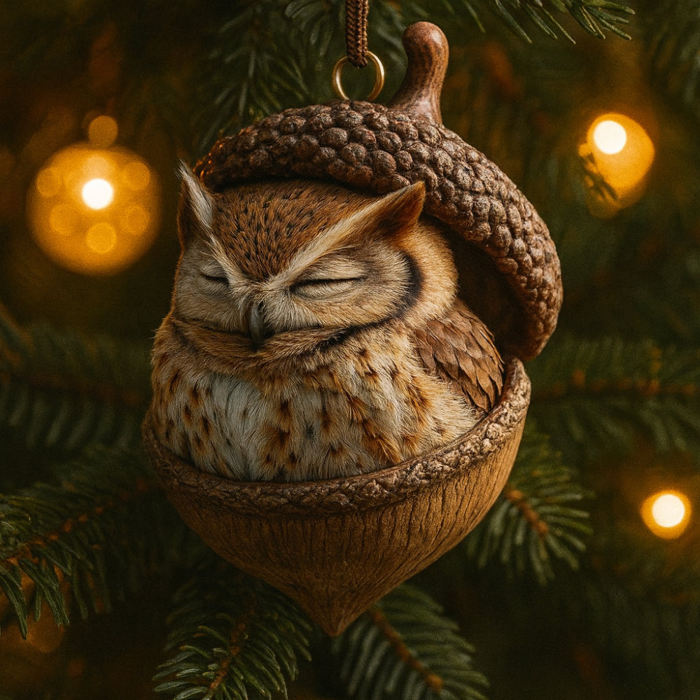 Gary | Woodland Animal Acorn Christmas Tree Ornaments