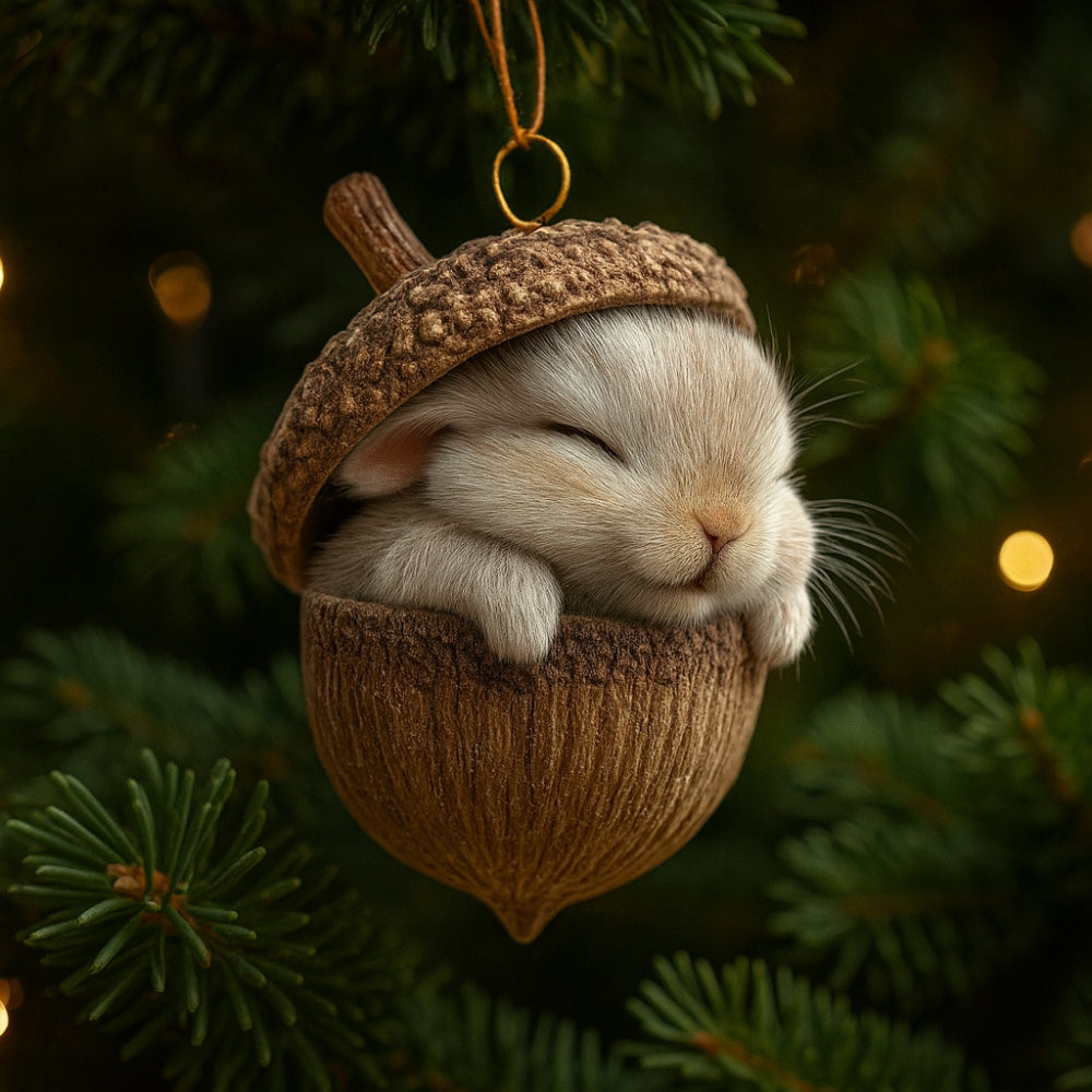 Gary | Woodland Animal Acorn Christmas Tree Ornaments