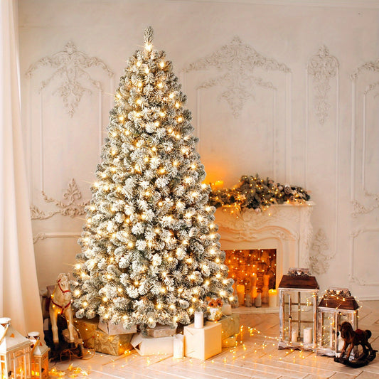 Carol | Pre-Lit Artificial Christmas Tree with Snow Effect