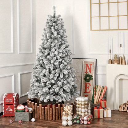 Carol | Pre-Lit Artificial Christmas Tree with Snow Effect