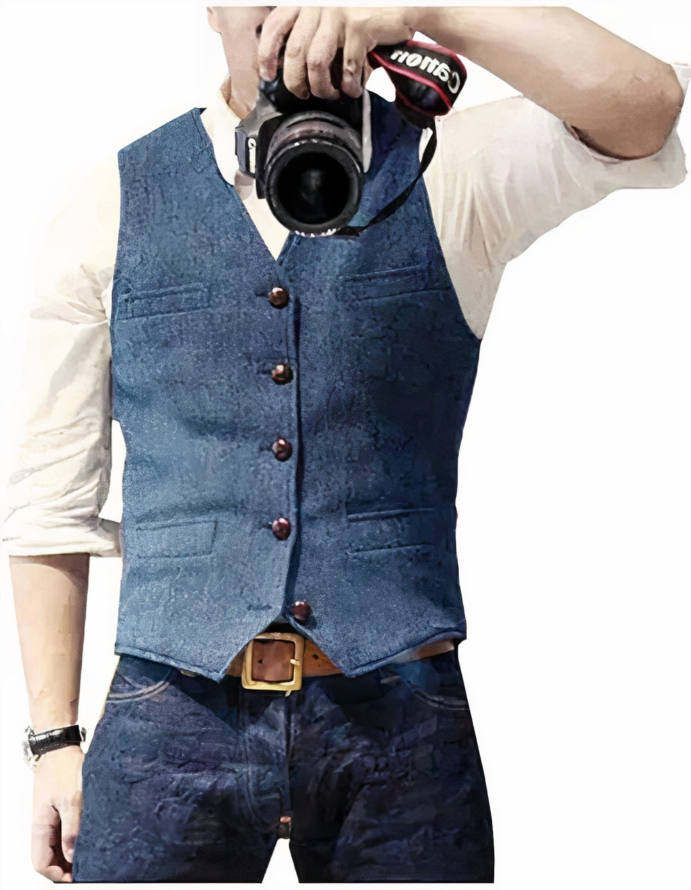 Mason | Men's Stylish Fashionable Vest with Button Closure