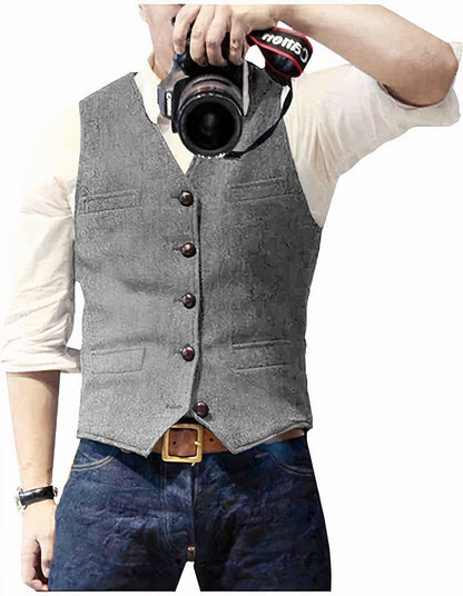 Mason | Men's Stylish Fashionable Vest with Button Closure