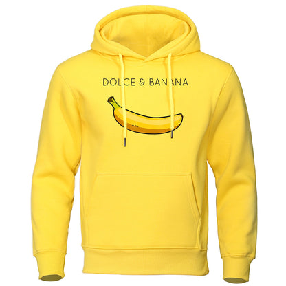 Theodore | Hoodie with Banana Print and Kangaroo Pocket