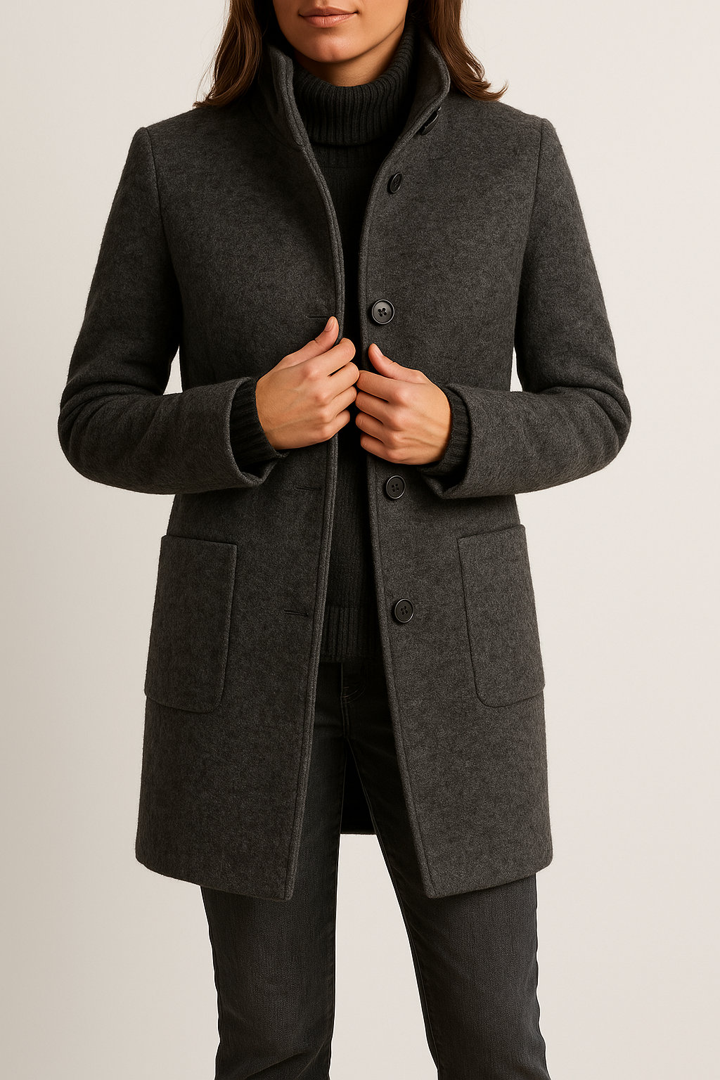 Hazel | Women's wool coat with Modern Design