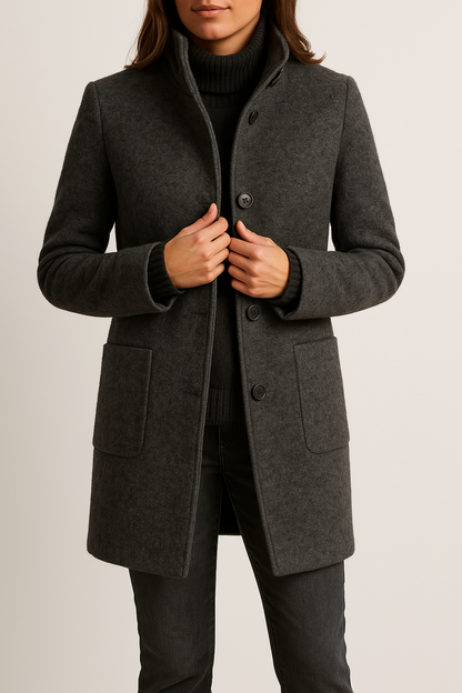 Hazel | Women's wool coat with Modern Design