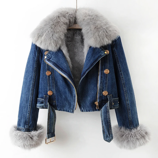Miya | Frosted Denim Jacket with Casual Fit