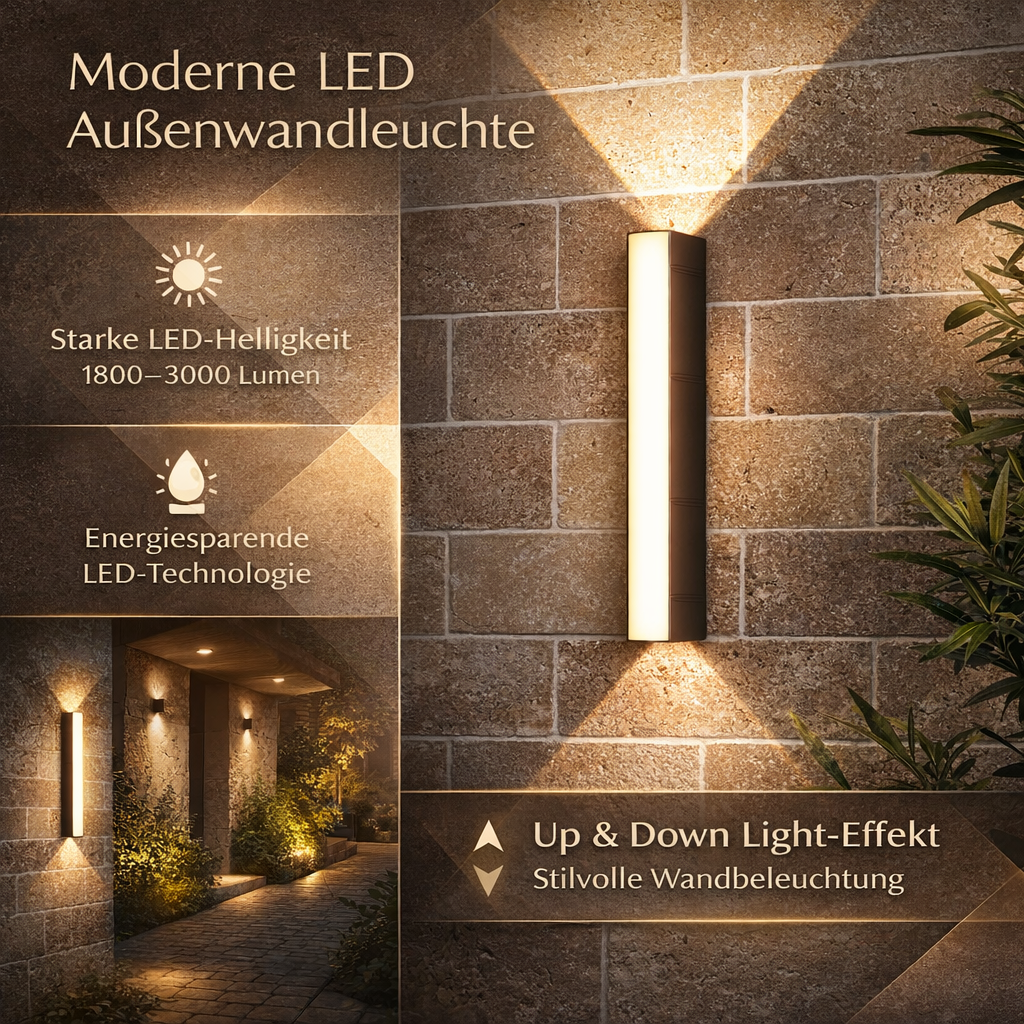 Rebecca | Weatherproof Outdoor Wall Light with Modern Metal Design