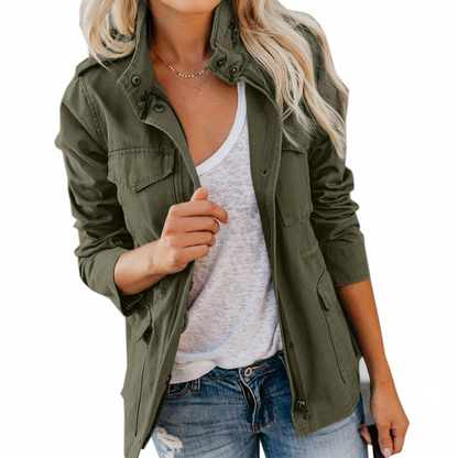Camila | Women’s Lightweight Utility Jacket with Zip & Pockets