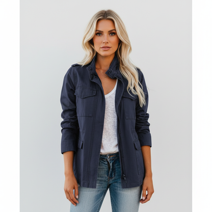 Camila | Women’s Lightweight Utility Jacket with Zip & Pockets