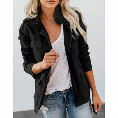 Camila | Women’s Lightweight Utility Jacket with Zip & Pockets