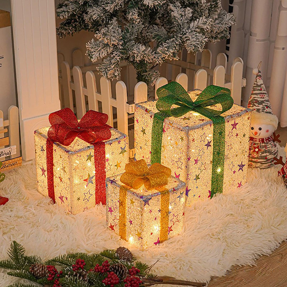 Matthew | LED Christmas Gift Box Set for Holiday Decoration