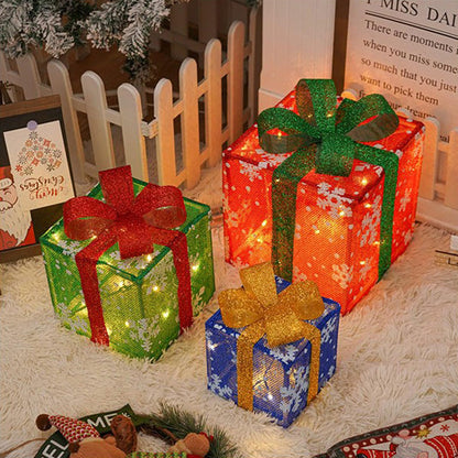 Matthew | LED Christmas Gift Box Set for Holiday Decoration