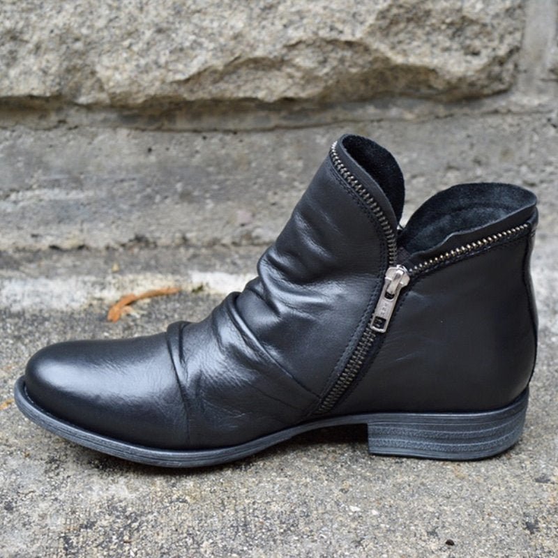Grace | Trendy Ankle Boots with Side Zipper