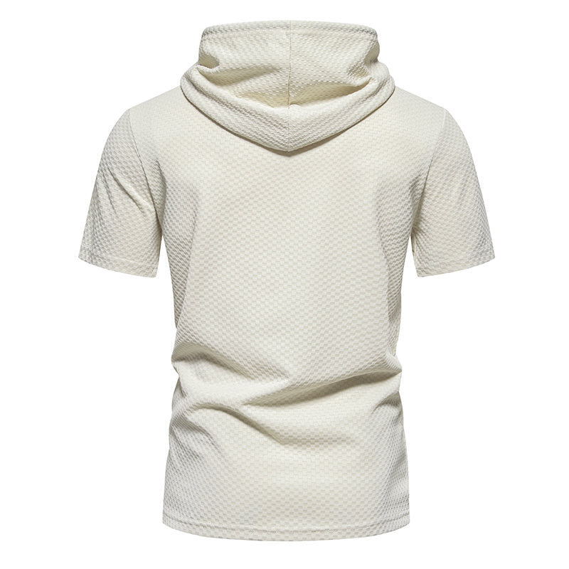 Levi | Men's Short-Sleeve Hoodie with Drawstring