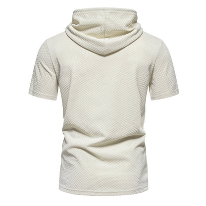 Levi | Men's Short-Sleeve Hoodie with Drawstring