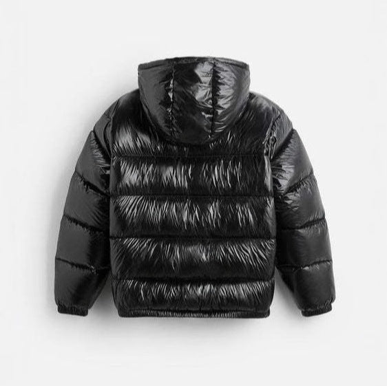 Daniel | Men's Glossy Quilted Jacket with Adjustable Hood