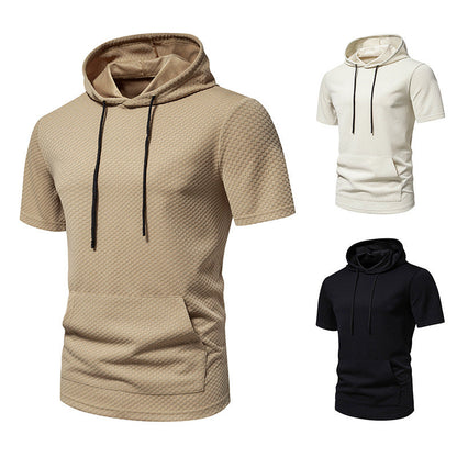 Levi | Men's Short-Sleeve Hoodie with Drawstring