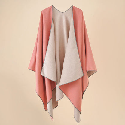 Amelia | Women's Elegant Wool Blend Poncho with Soft Fit