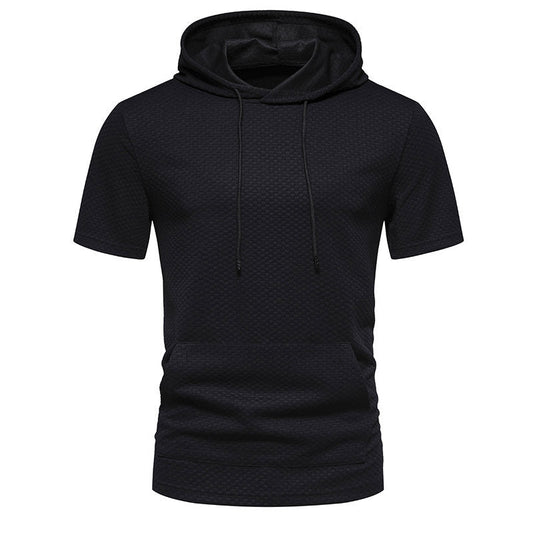 Levi | Men's Short-Sleeve Hoodie with Drawstring