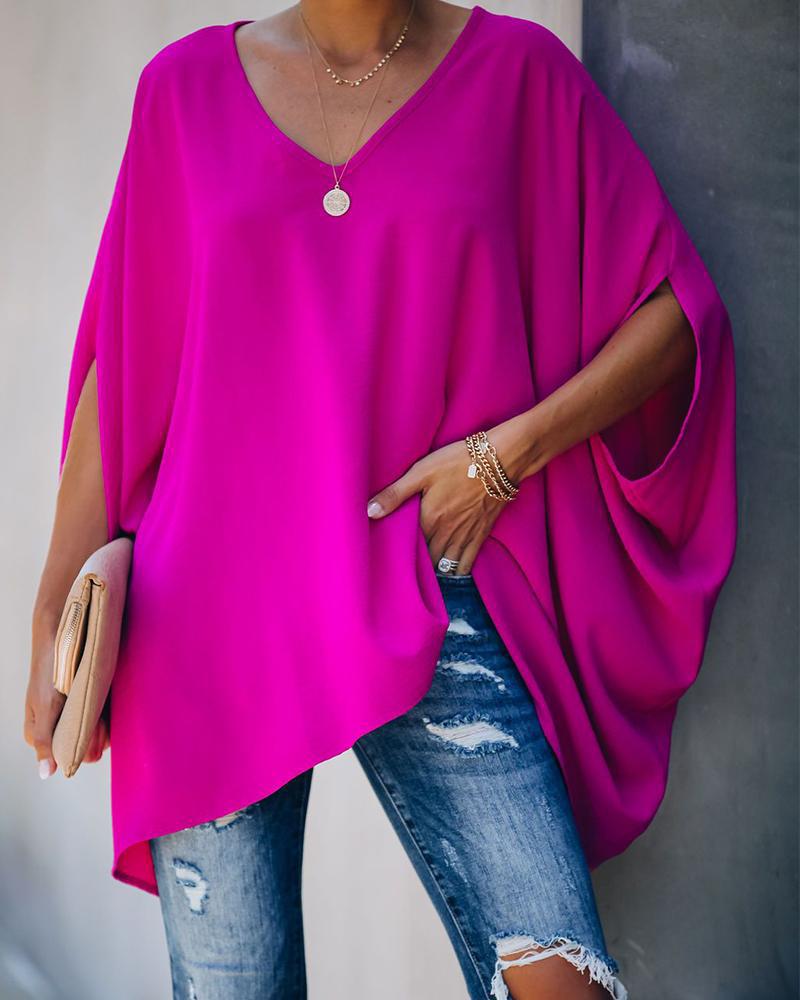 Aria | Women's Oversized V-Neck Poncho with Casual Fit