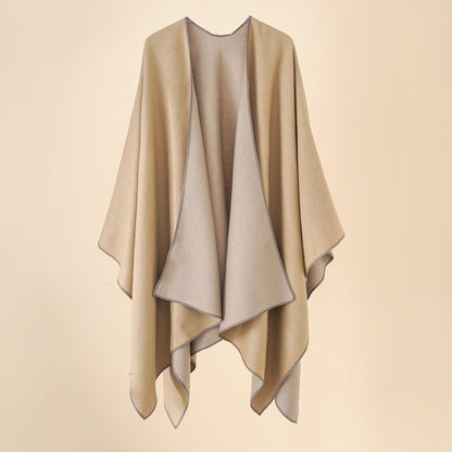 Amelia | Women's Elegant Wool Blend Poncho with Soft Fit