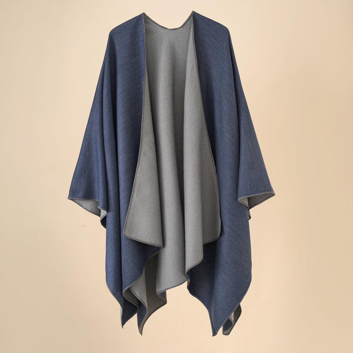 Amelia | Women's Elegant Wool Blend Poncho with Soft Fit