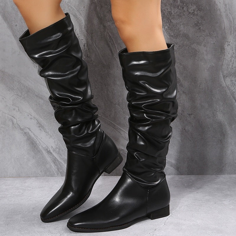 Camila | Women's Elegant Slouch Boots with Ankle-High Fit