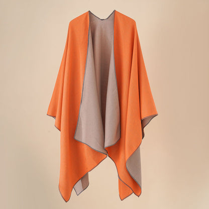 Amelia | Women's Elegant Wool Blend Poncho with Soft Fit